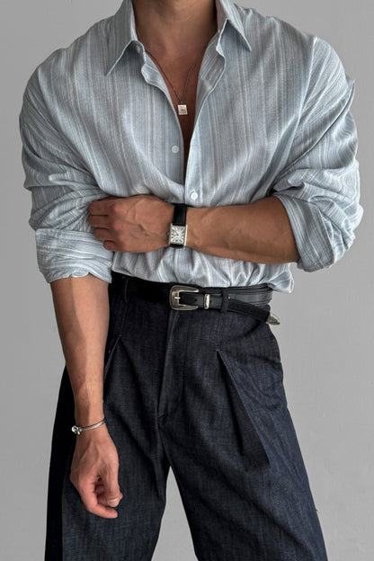 Old Money Striped Non-Iron Sun Protection Shirt