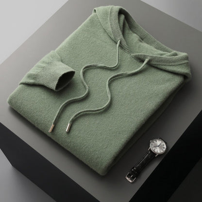 Old Money Loose Cashmere Woolen Hoodie