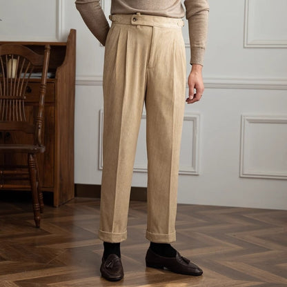 Old Money Corduroy Drape Casual Trousers