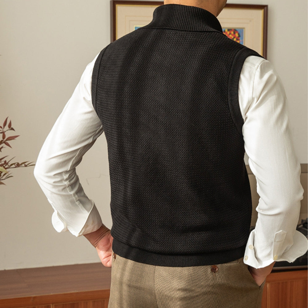 Old Money Retro Casual Warm Vest