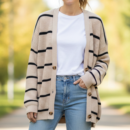 Anna - Striped Knit Cardigan