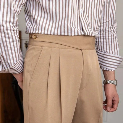 Couture - Pleated Pants with Double Button