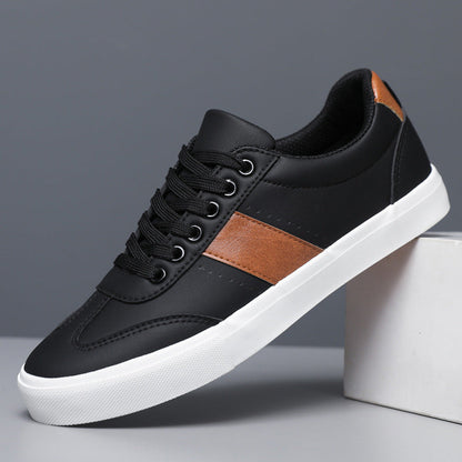 VICCI LEATHER TRAINERS
