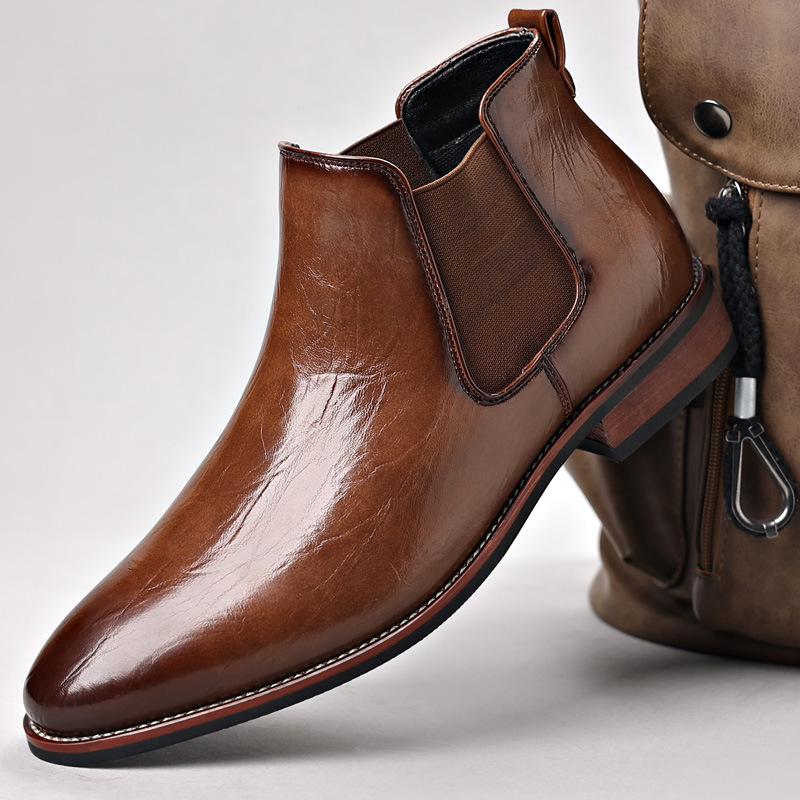 Ferrara Genuine Leather Chelsea Boots