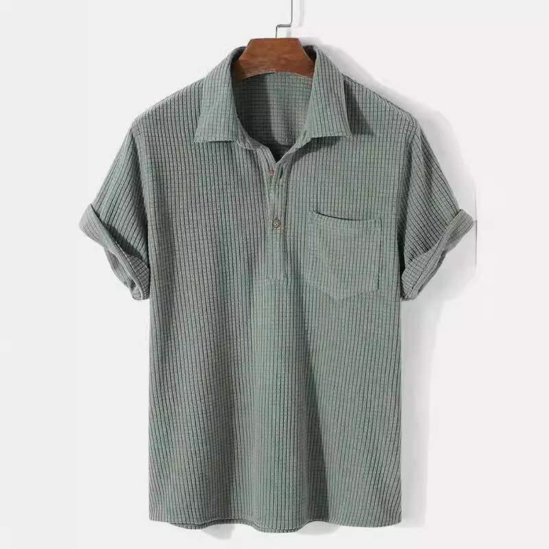 Enzo Waffle-knit Polo Shirt