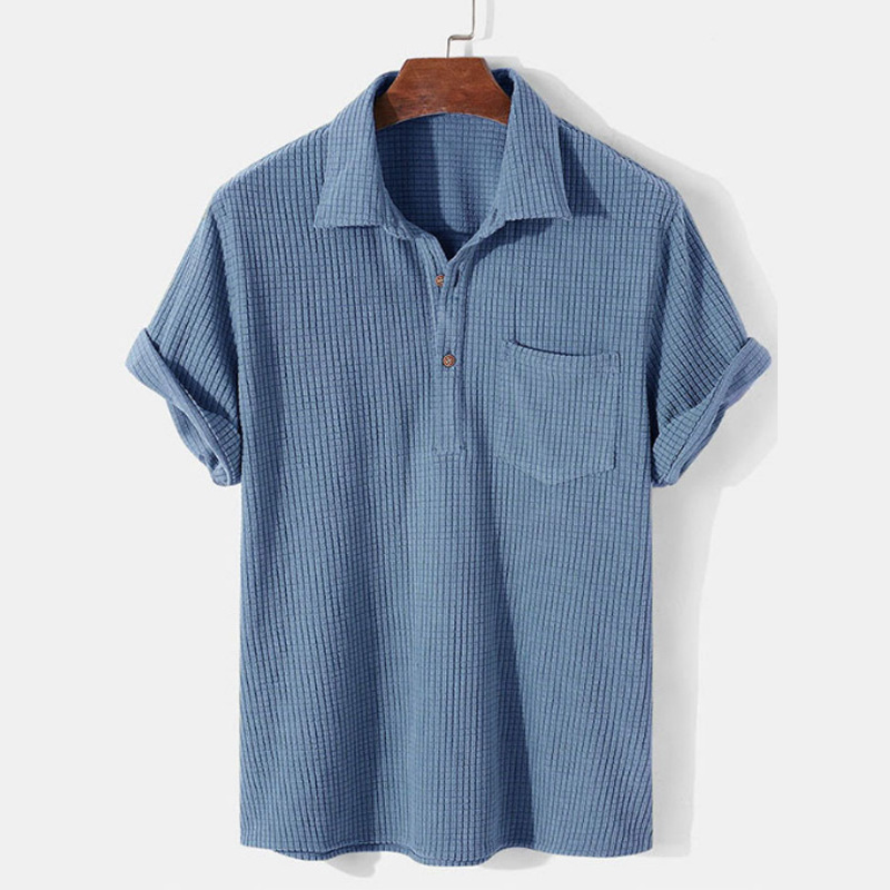 Enzo Waffle-knit Polo Shirt