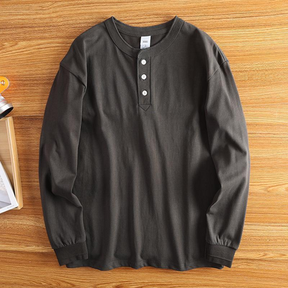 Aldo 3-button Crewneck Pullover