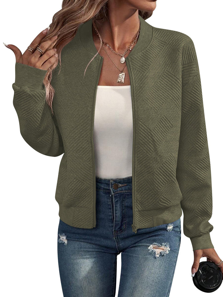 Doretta – Structured Bomber Jacket with Zipper