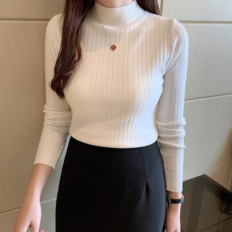 Aurora - Ribbed Turtleneck Top