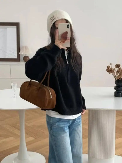 Aurora - High Neck Knit Sweater