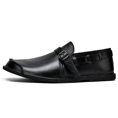Giovanni Marconi Buckled Leather Loafers