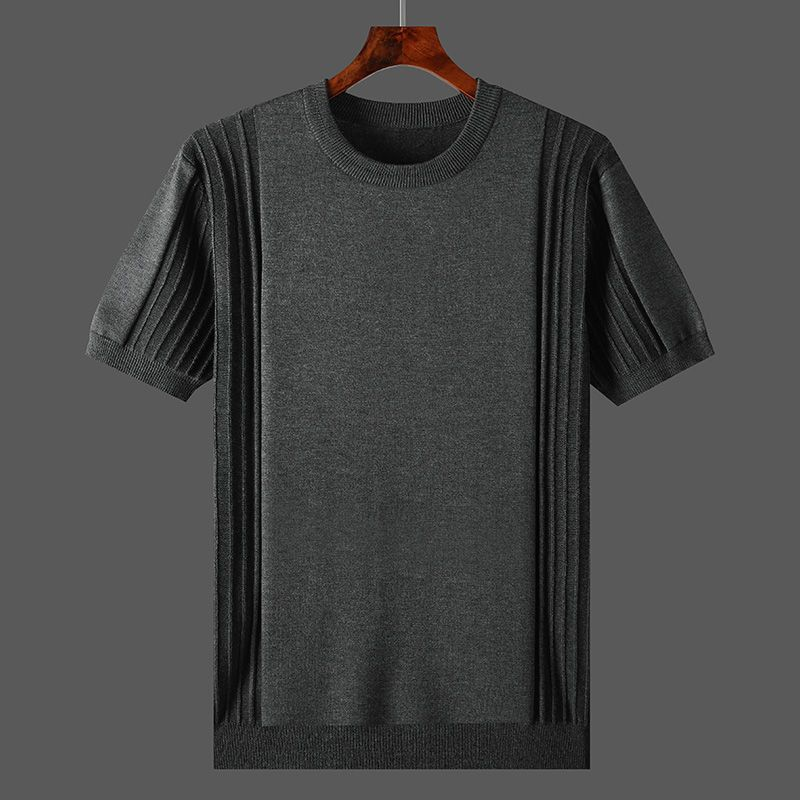 Terrence Pleated Knit Tee