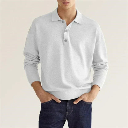Old Money Long Sleeve Polo Shirt Casual