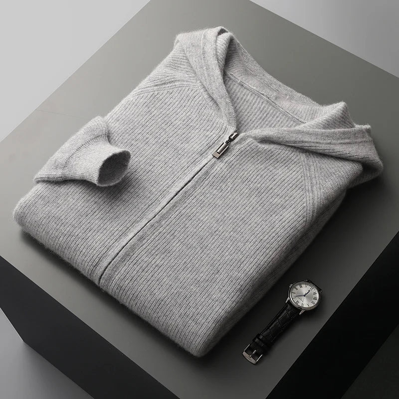 Old Money Wool Zip Hoodie