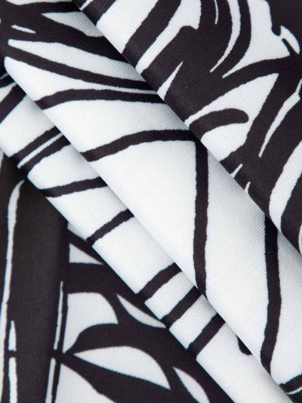 Abstract Line Print Short Sleeve Mini Dress