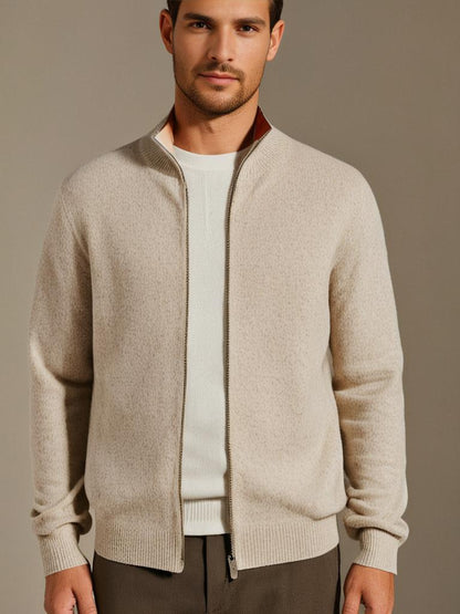 Old Money Men’s Cashmere Zip Jacket