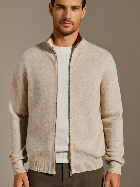 Old Money Men’s Cashmere Zip Jacket